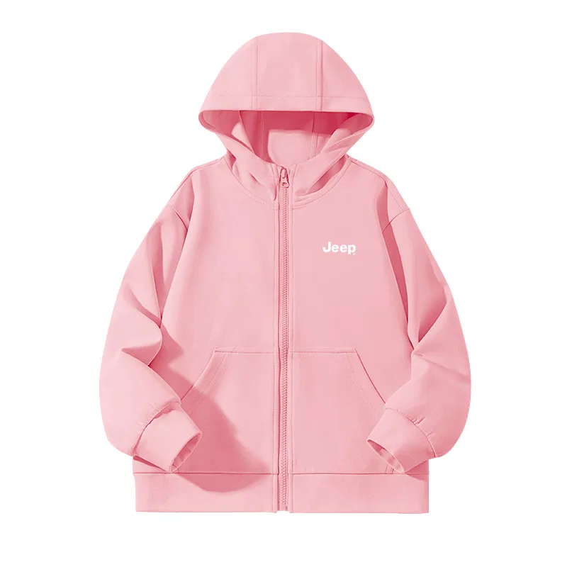 Детский свитшот с капюшоном Jeep, Ice Pink/White