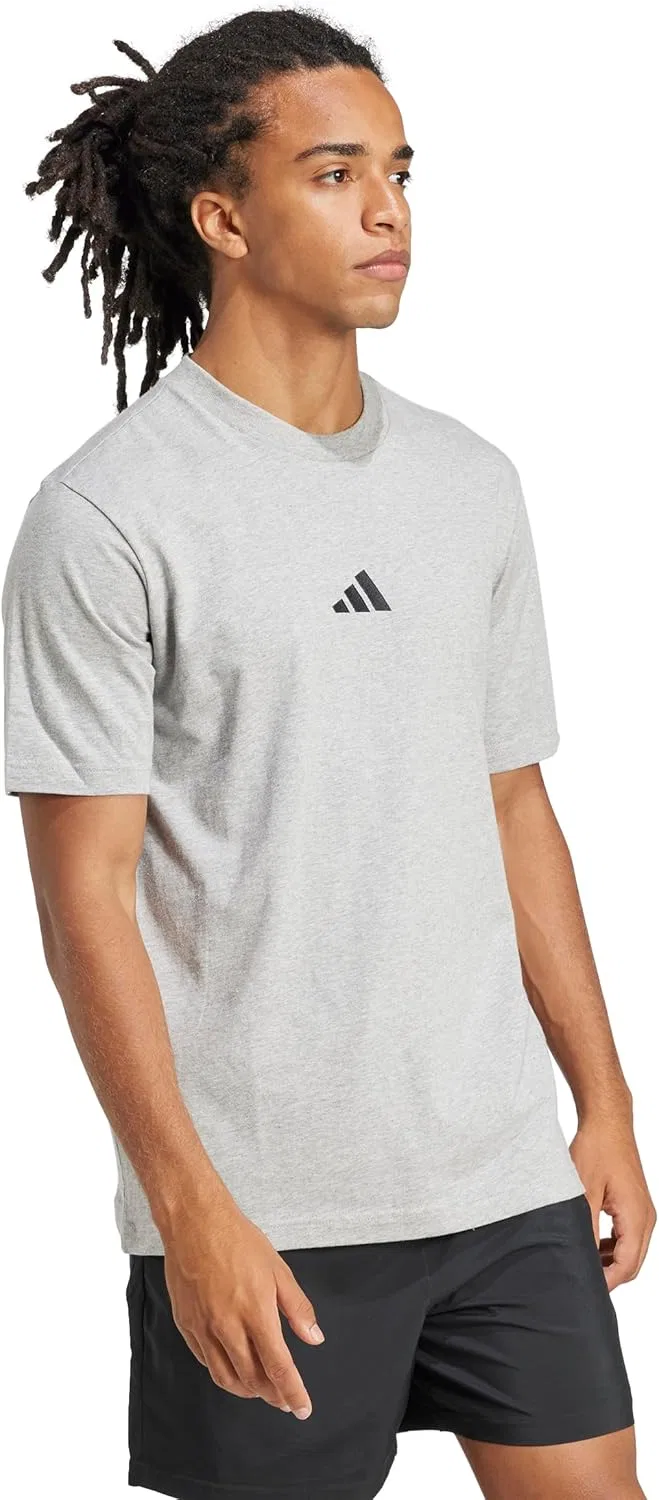 Футболка с логотипом adidas Originals, Medium Grey Heather/Black — фото 3