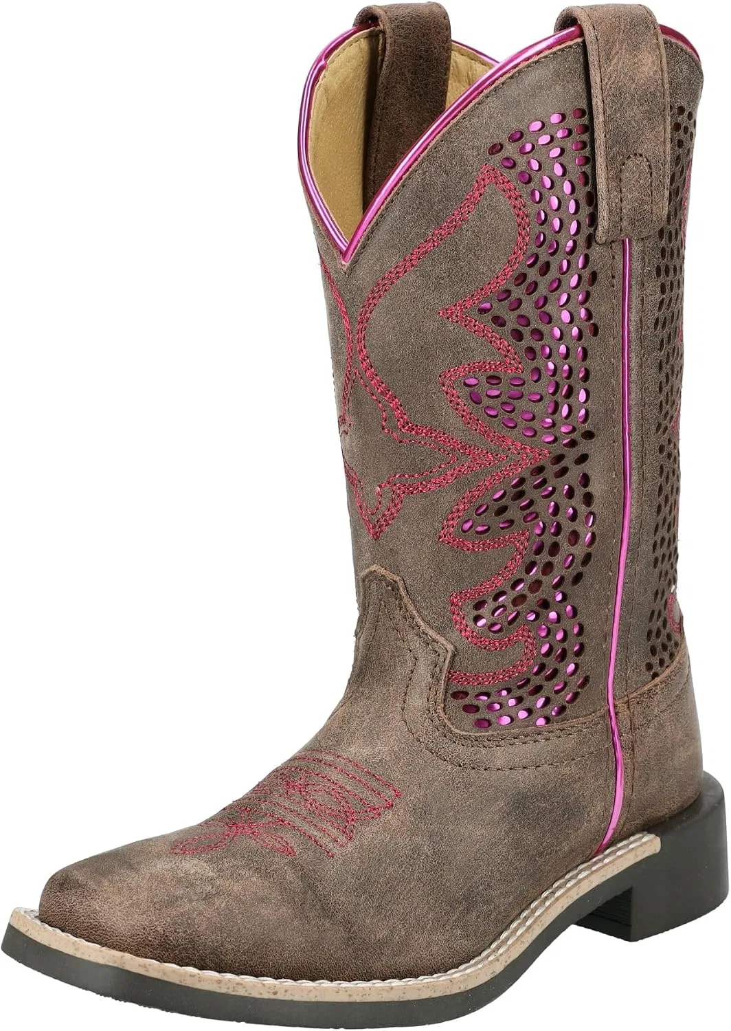 Детские сапоги для девочек с принтом Willow Smoky Mountain Boots, Vintage Chocolate/Pink