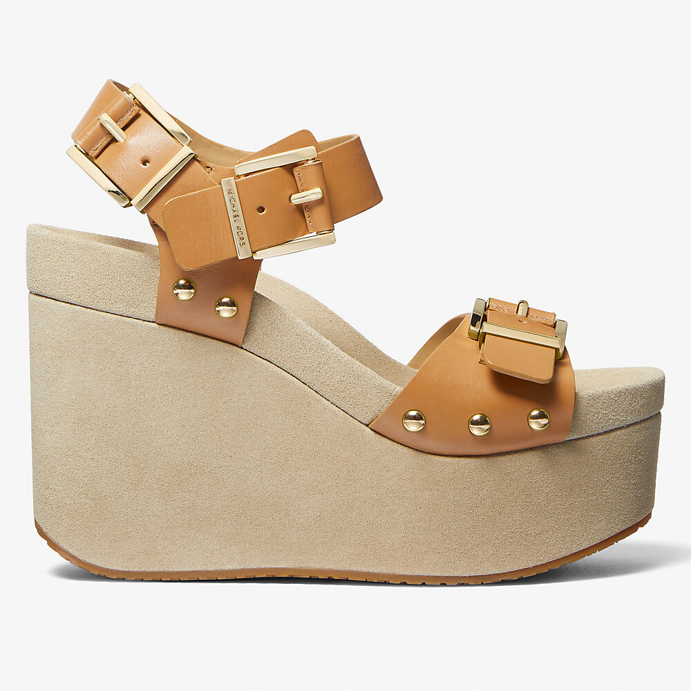 

Босоножки Michael Michael Kors Colby Leather Wedge, светло-коричневый