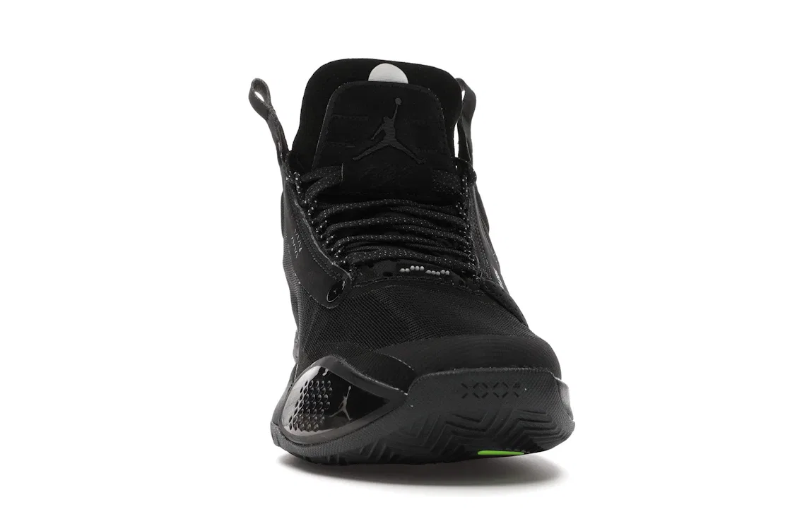Детские кроссовки для мальчиков баскетбольные Jordan XXXIV Jordan, Black/Black-Dark Smoke Grey-Electric Green — фото 2