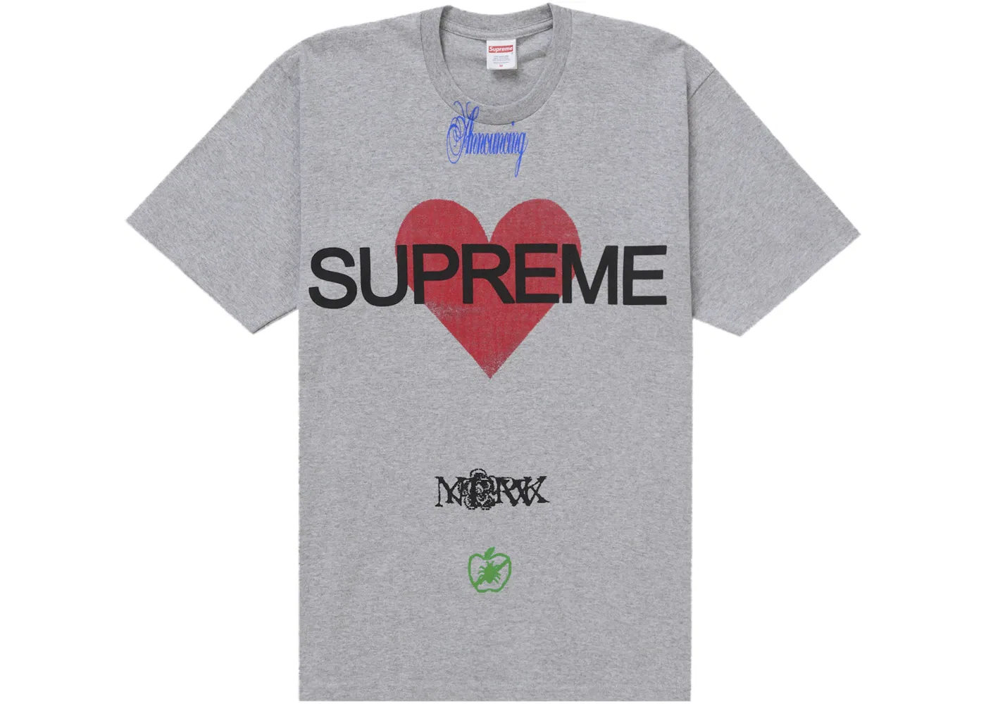 Мужская футболка с принтом Supreme, Heather Grey