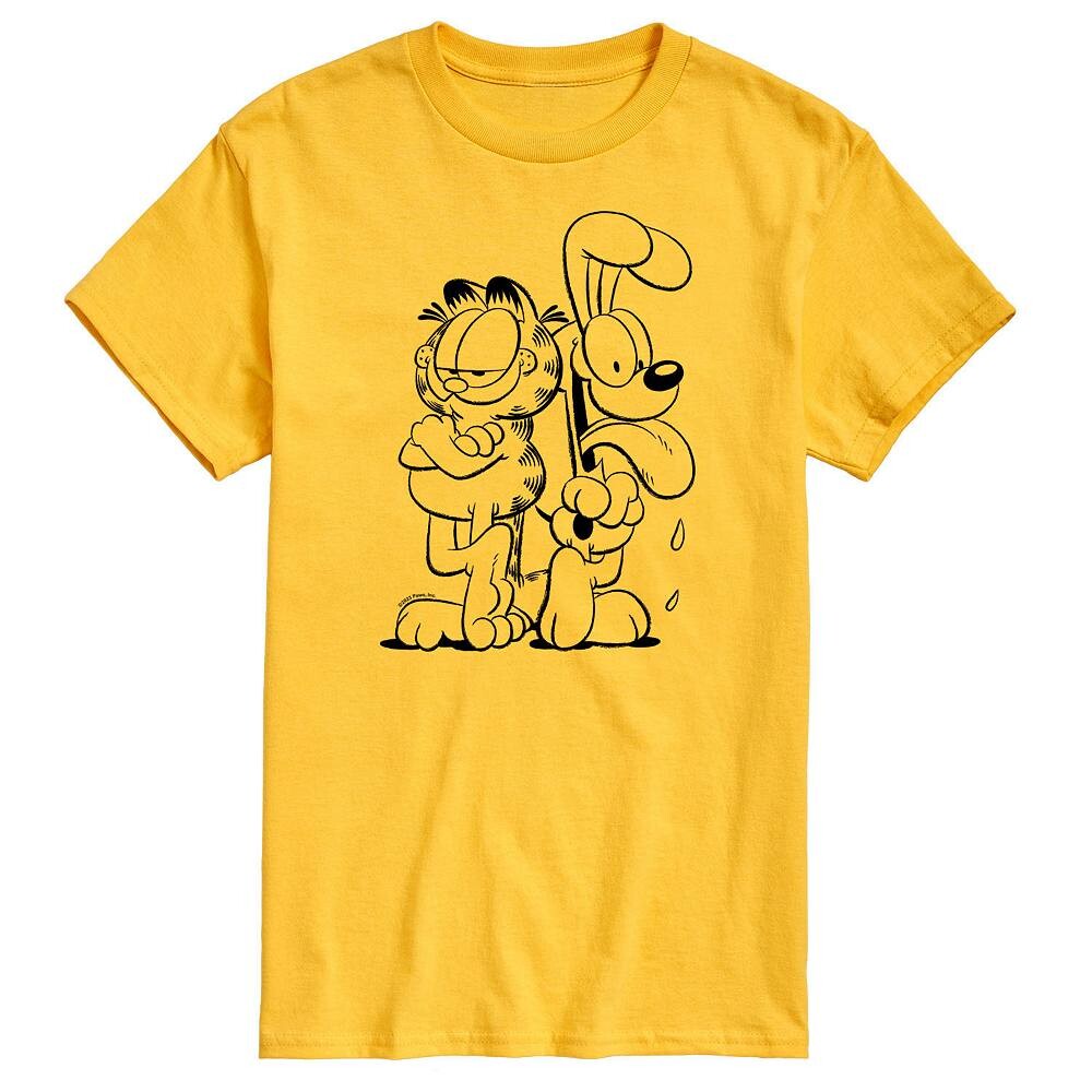 

Мужская футболка с рисунком Garfield And Odie Licensed Character, желтый