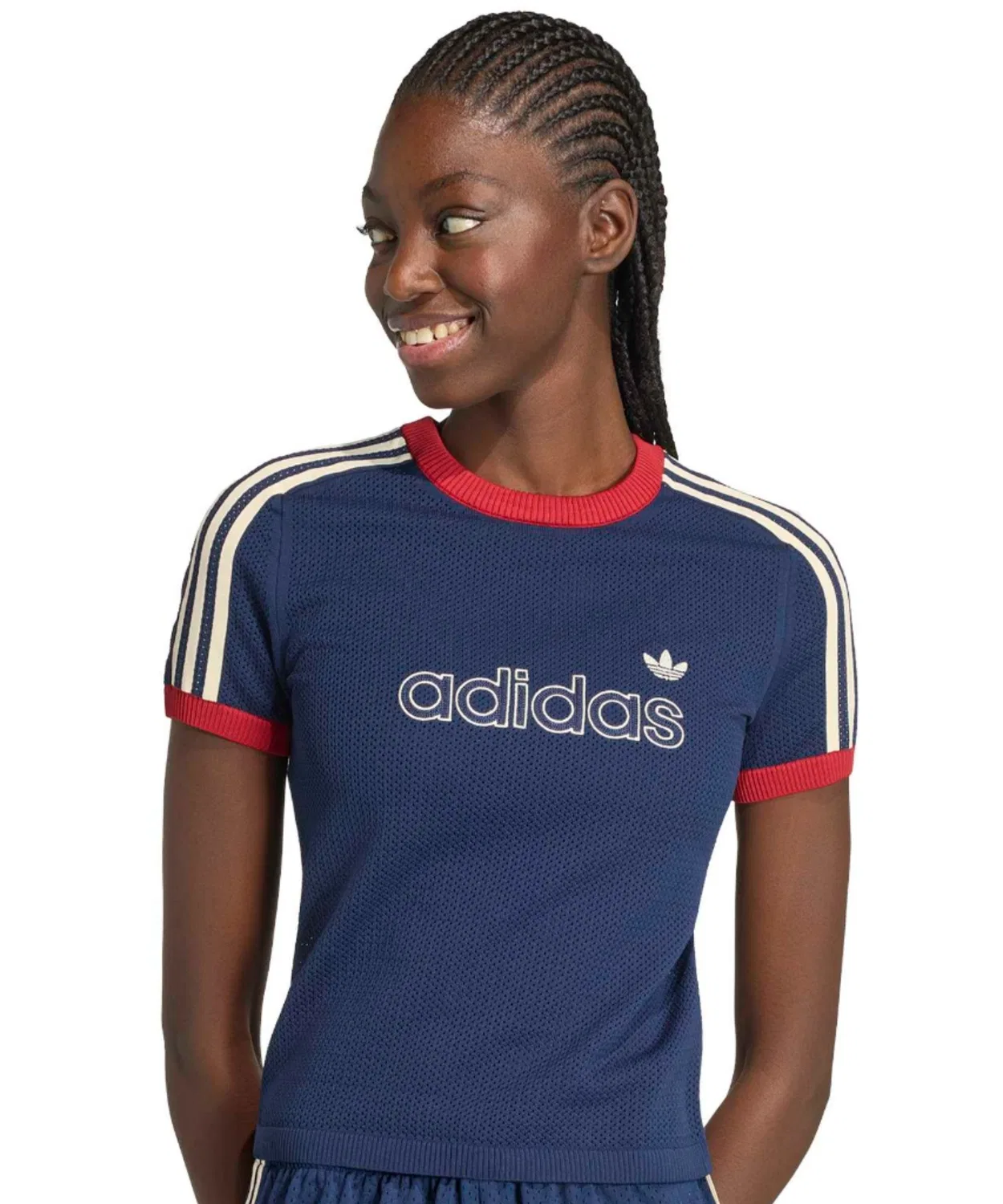 Женская футболка с коротким рукавом Mesh Cali Tee Adidas, Navy