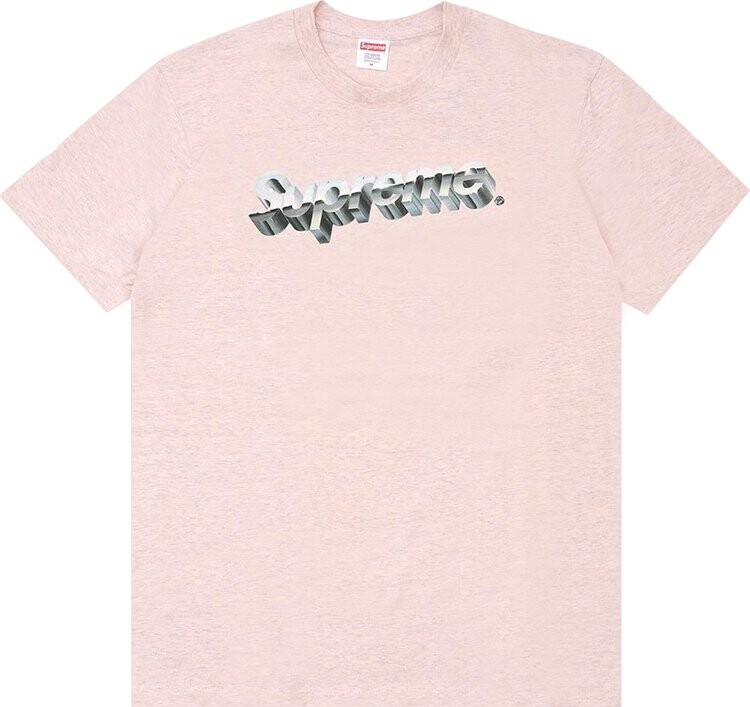 

Футболка Supreme Chrome Logo Tee 'Heather Pink', розовый