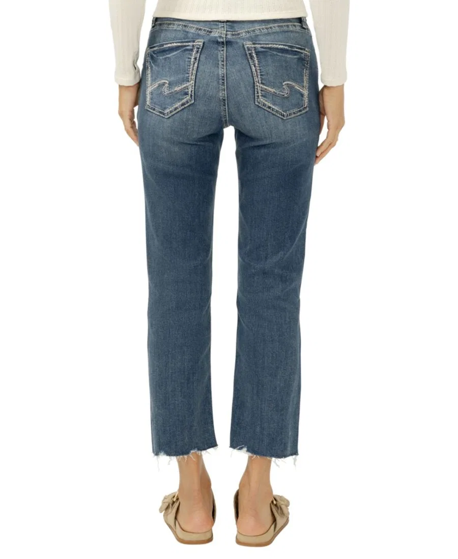 Джинсы с высокой посадкой прямого кроя Avery Silver Jeans Co., Synth — фото 3
