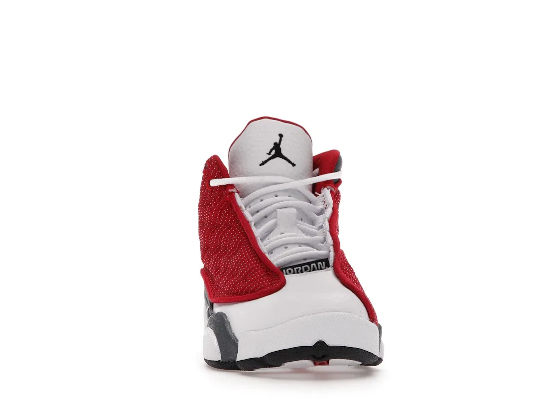 Детские кроссовки для мальчиков с кожаным верхом Jordan 13 Retro Jordan, Gym Red/Flint Grey-White-Black — фото 2