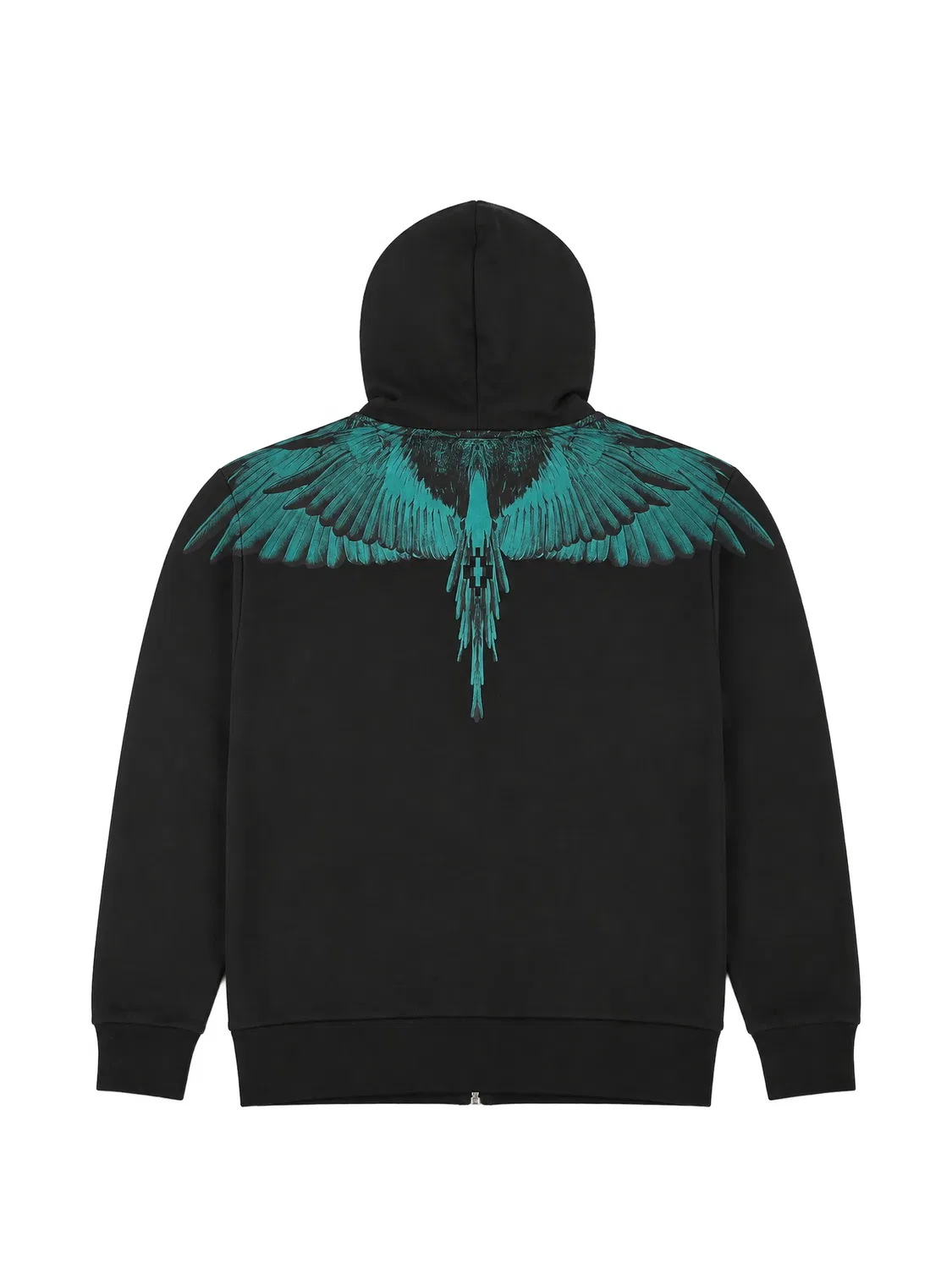 Худи на молнии с принтом Wings Marcelo Burlon County of Milan, черный — фото 2