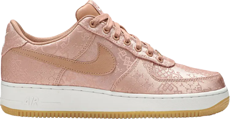 Кроссовки Nike CLOT x Air Force 1 Low Premium 'Rose Gold Silk' Special Box, розовый — фото 2