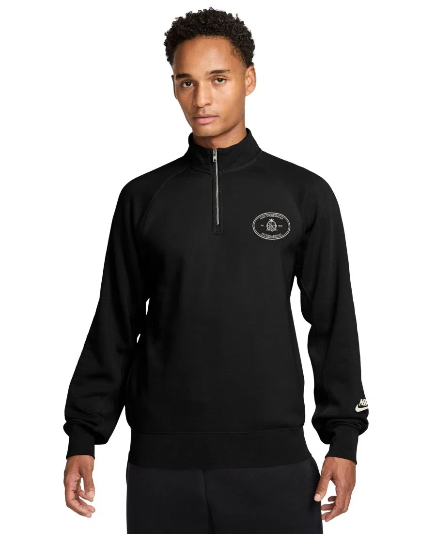 Свитшот с полумолнией Nike Sportswear Club, Black/Phantom
