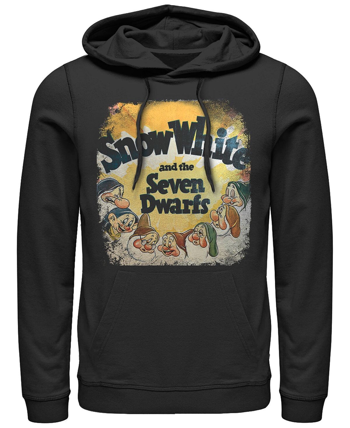 

Мужской пуловер disney snow white dwarfs vintage inspired cover, флис Fifth Sun, черный