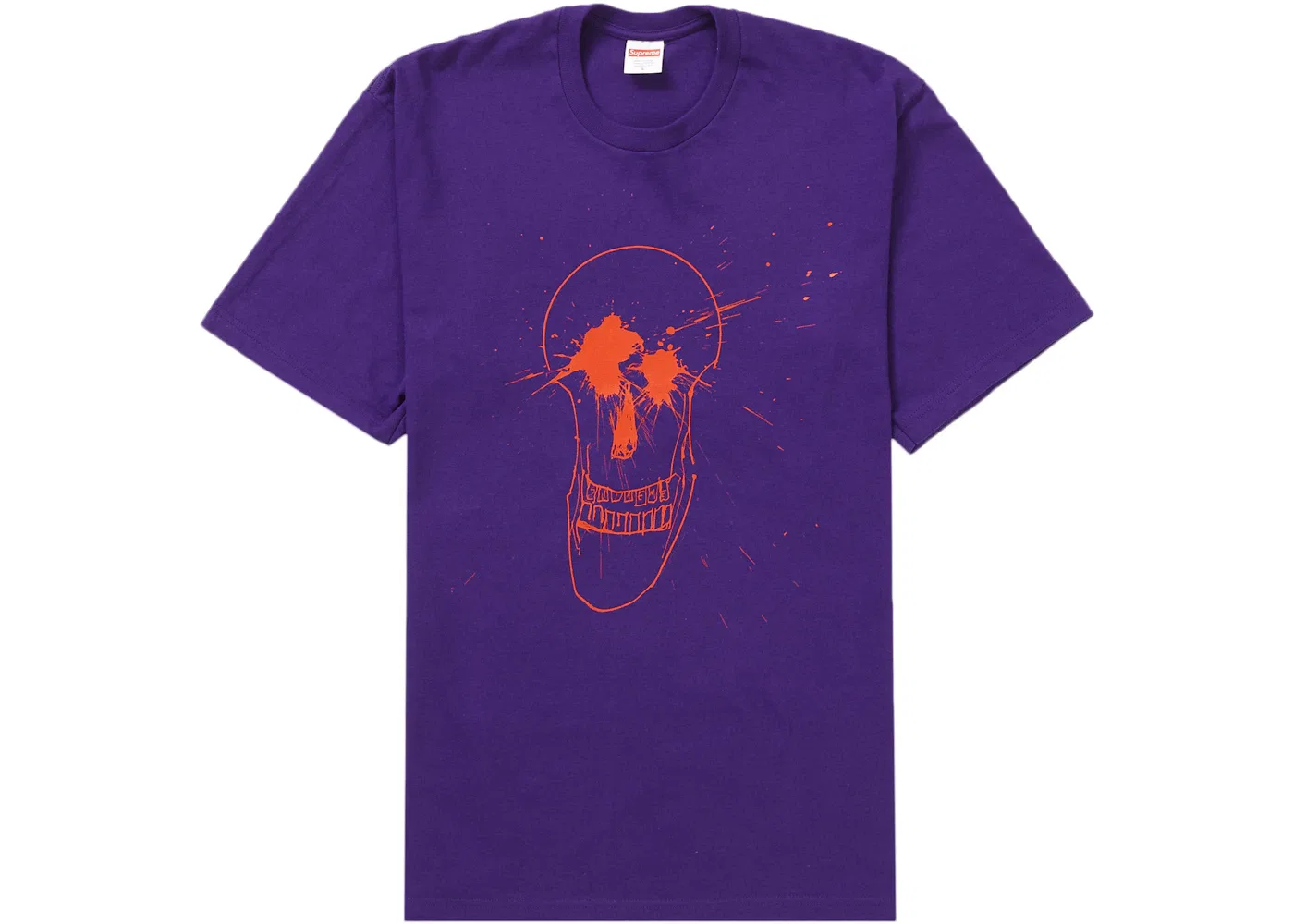 Мужская футболка с принтом Supreme Ralph Steadman Skull Tee, Purple