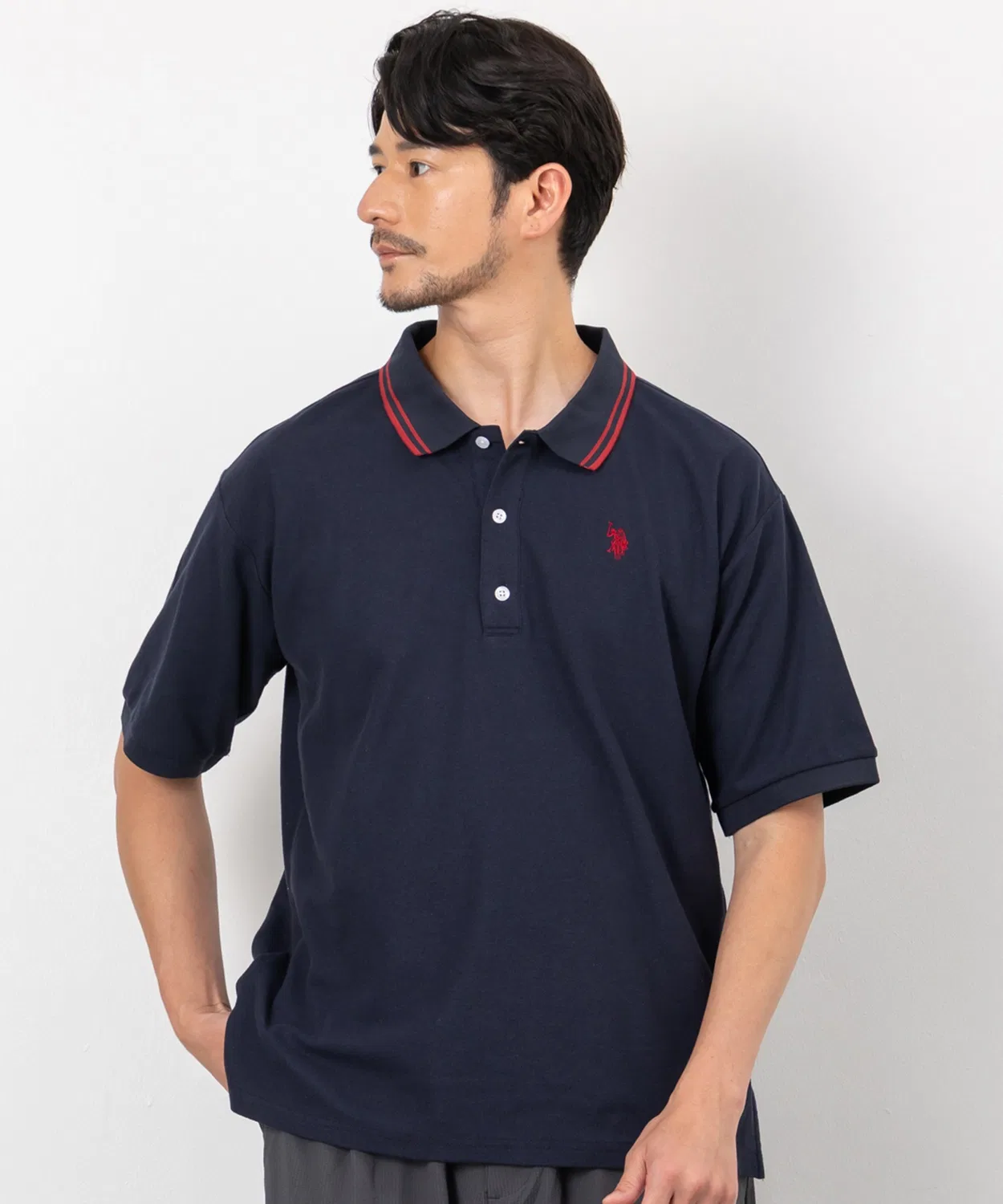 Женская хлопковая поло U.S. POLO ASSN. с вышивкой, Navy
