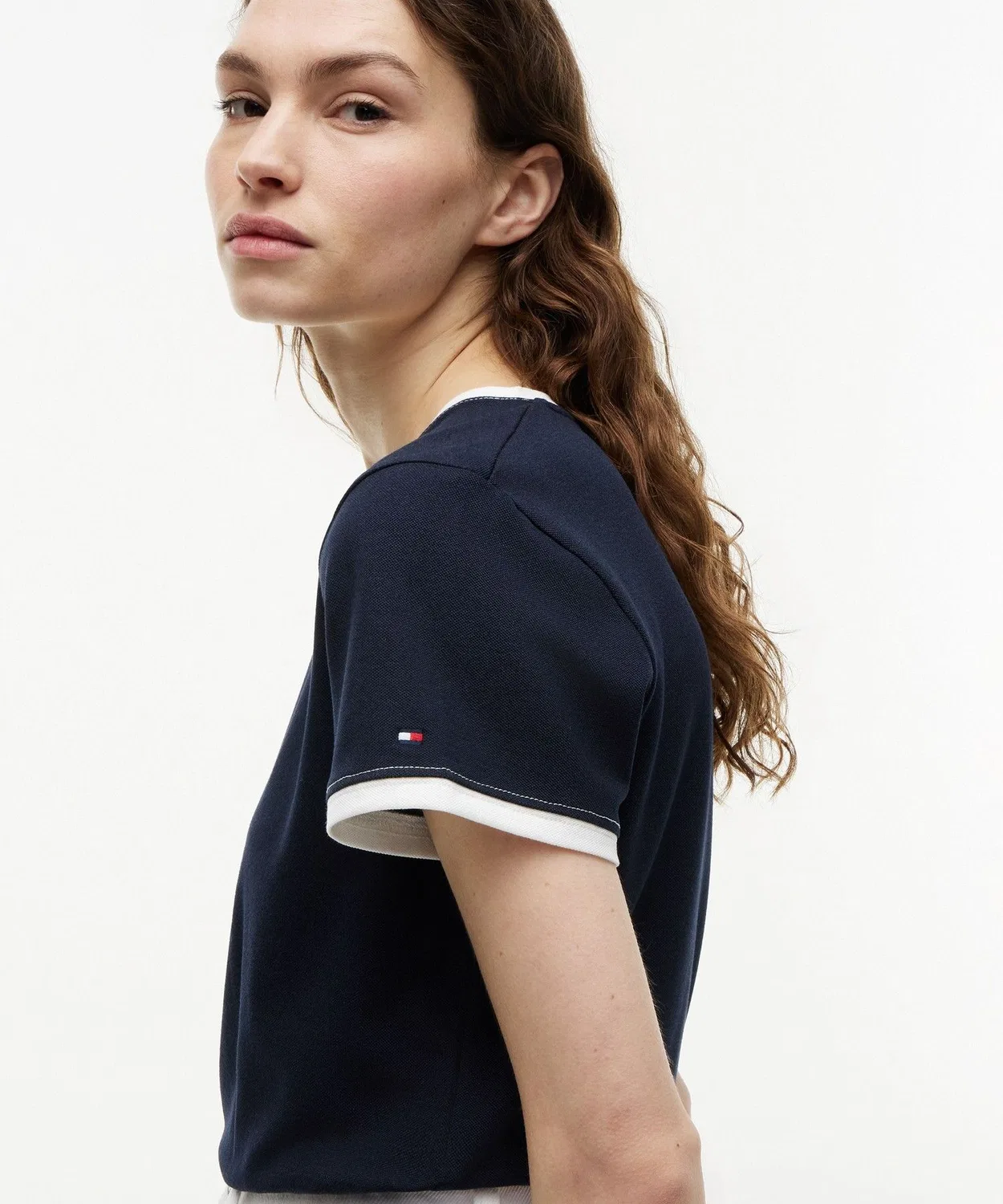 Женская футболка с принтом Round Logo Regular TOMMY HILFIGER, Multi — фото 4