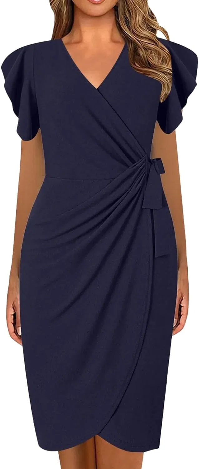 Женское повседневное платье A-силуэта, Dark Blue