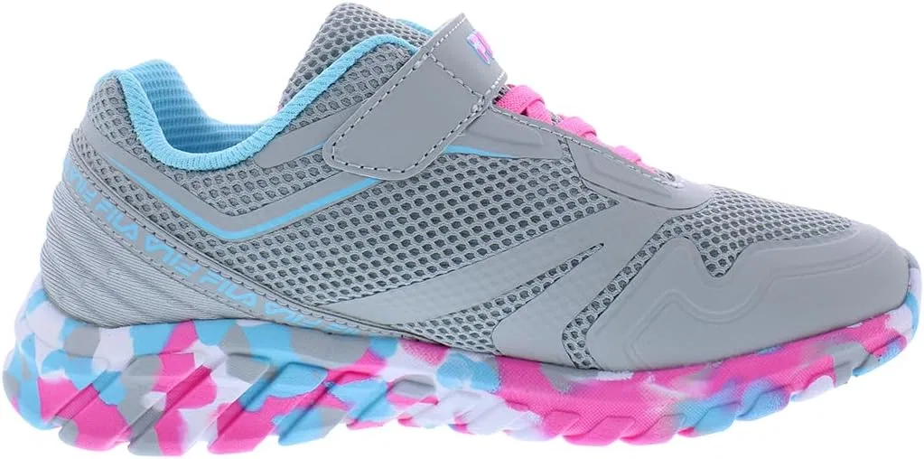Детские кроссовки для девочек Galaxia 4 Strap Y Fila, Grey-Pink-Light Blue — фото 3