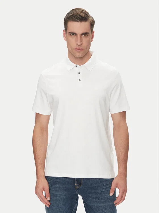 Поло regular fit Supima Calvin Klein, белый
