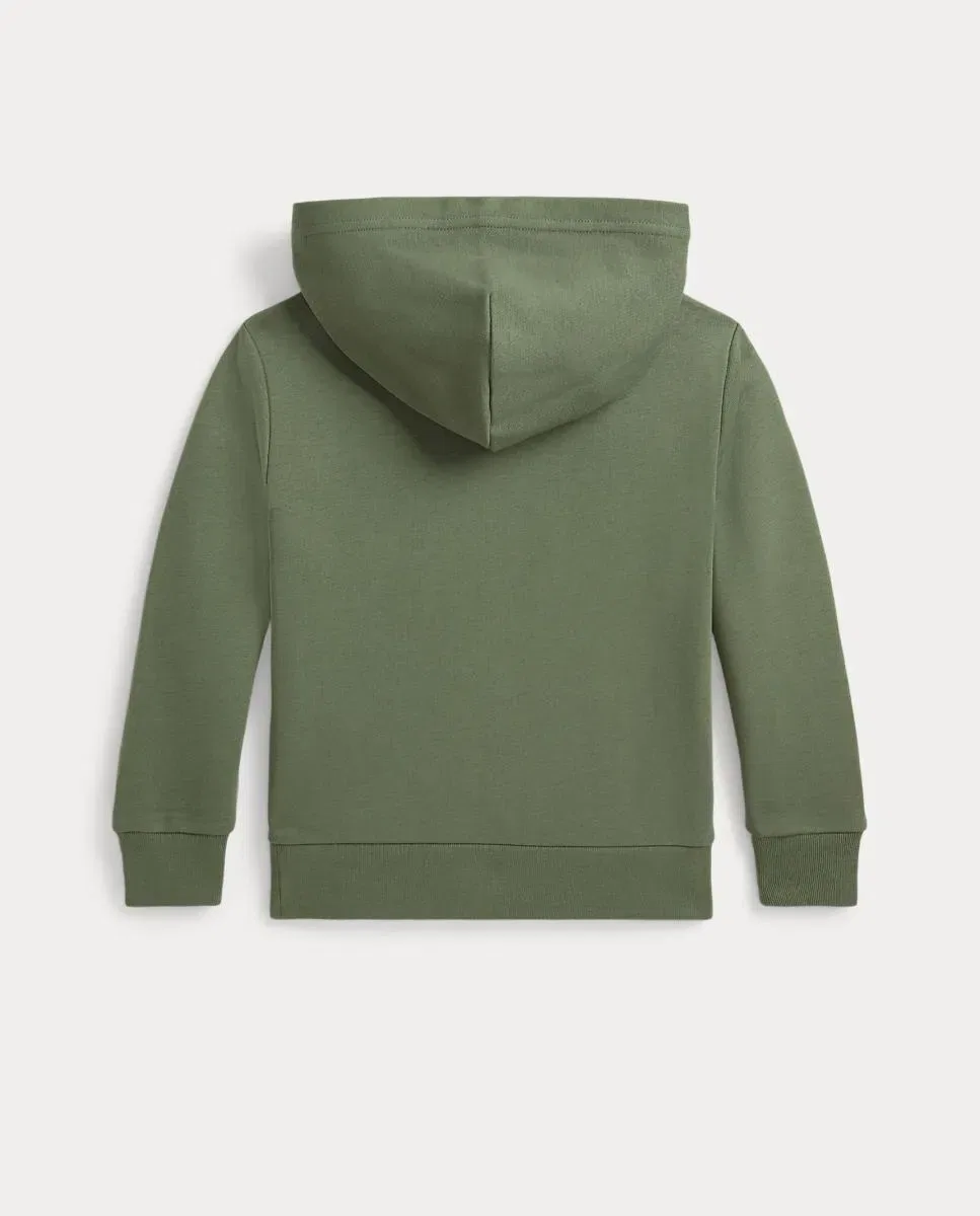 Детская худи для мальчиков с логотипом Polo Ralph Lauren, Verde Militar — фото 2