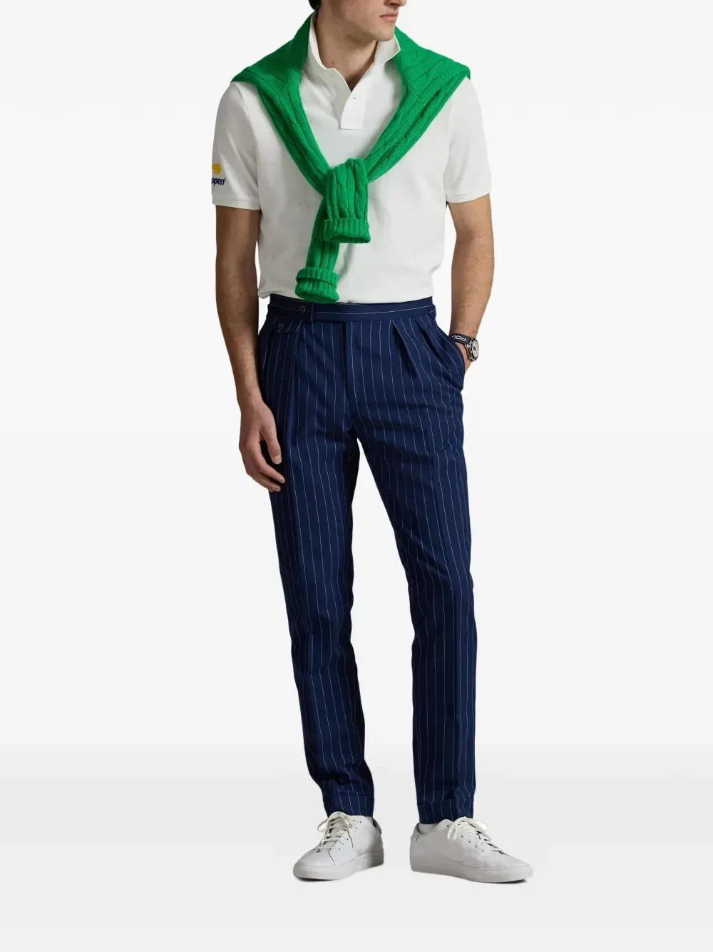 Рубашка поло с логотипом из коллаборации с US Open Polo Ralph Lauren, белый — фото 2