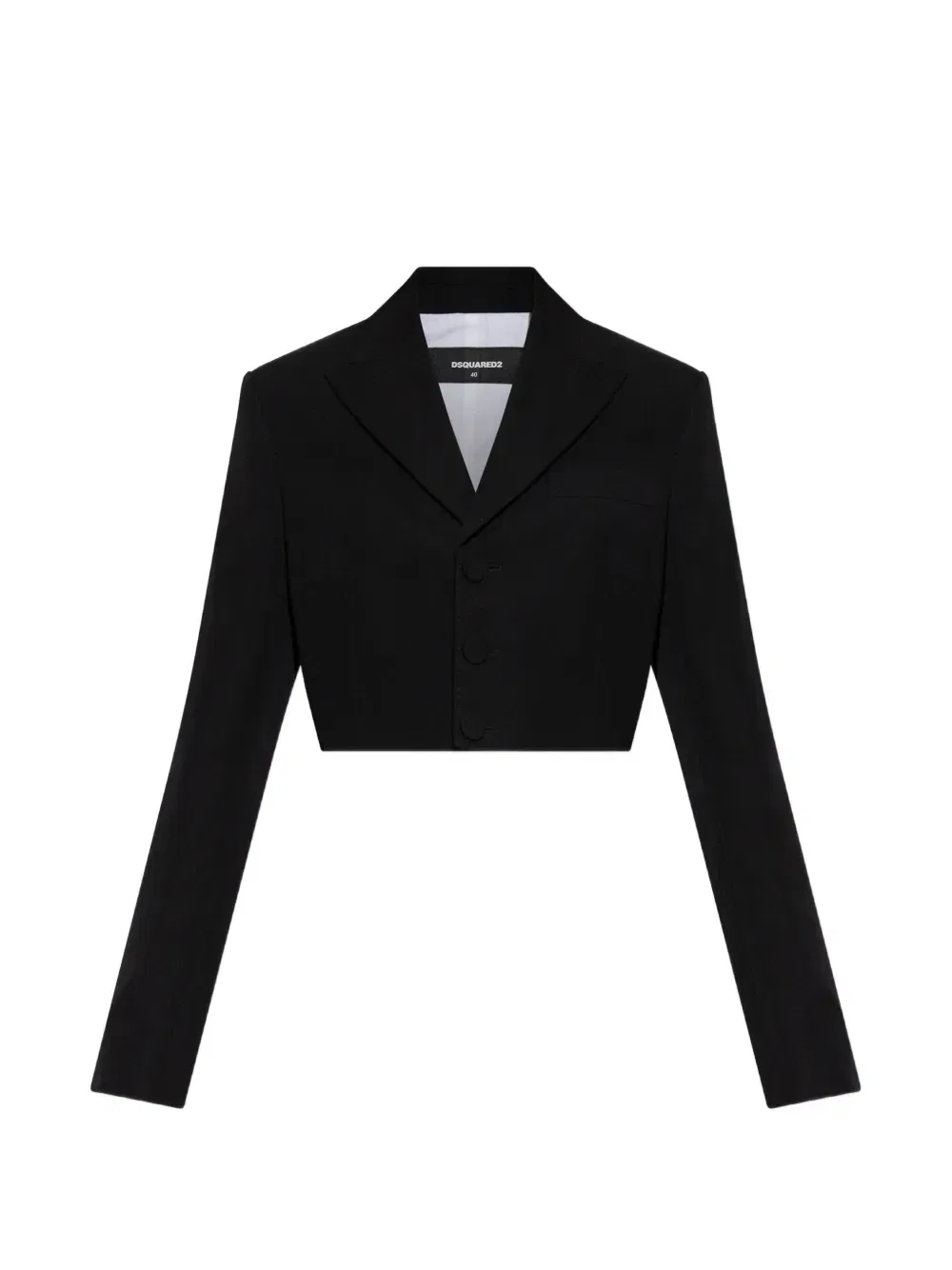 Укороченная шерстяная куртка Dsquared2, черный