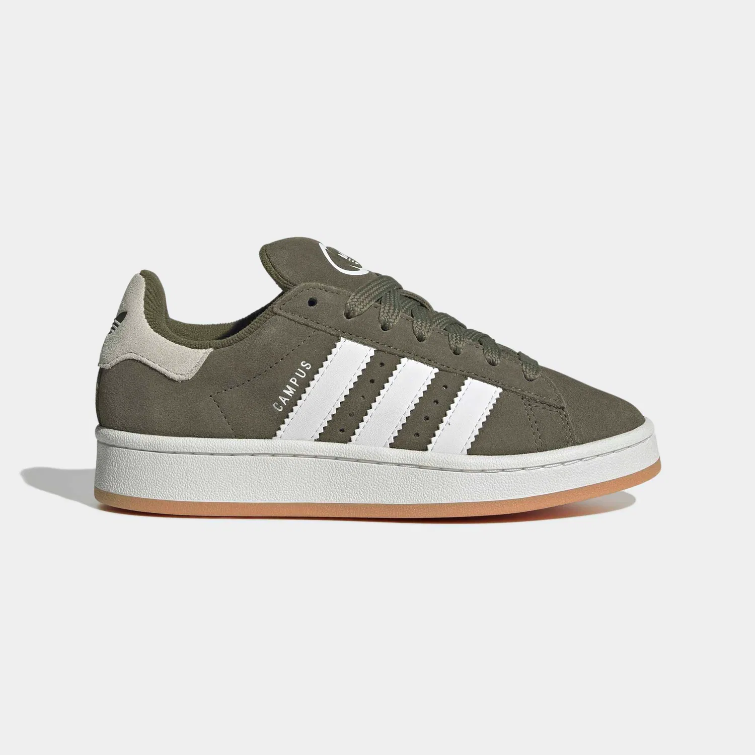 Детские кроссовки с ретро-стилем Campus 00S Adidas Originals, Olive Strata/Ftwr White/Gum 2 — фото 2