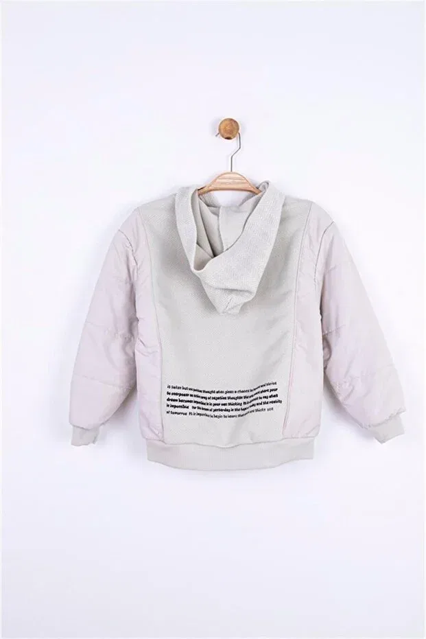 Детская куртка для девочек с капюшоном Generic Brands, Nude Color — фото 3
