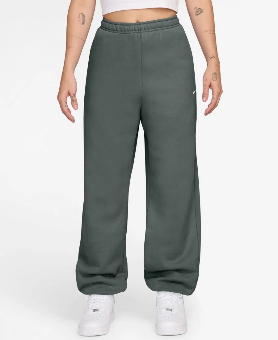 Женские брюки из флиса с высокой посадкой Nike, Total Black Sail
