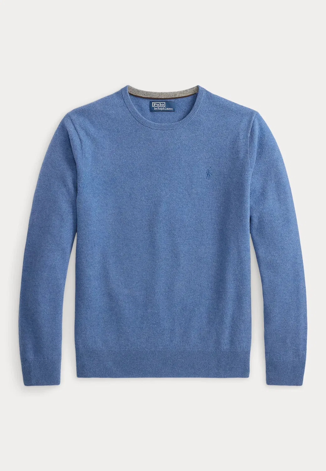 Шерстяной джемпер с круглым вырезом Polo Ralph Lauren, Blue Borage Heather — фото 4