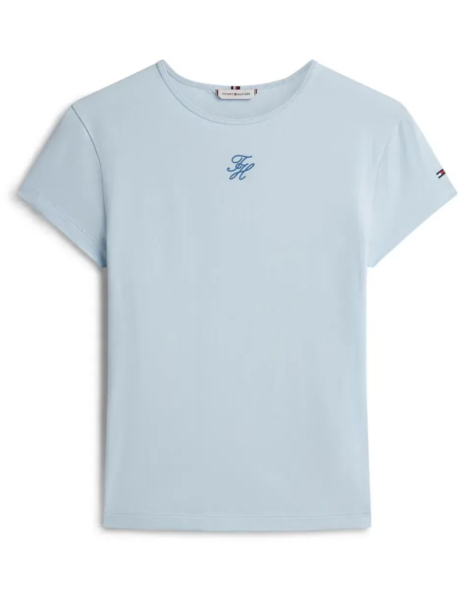 Женская футболка с логотипом Tommy Hilfiger, Azul Claro