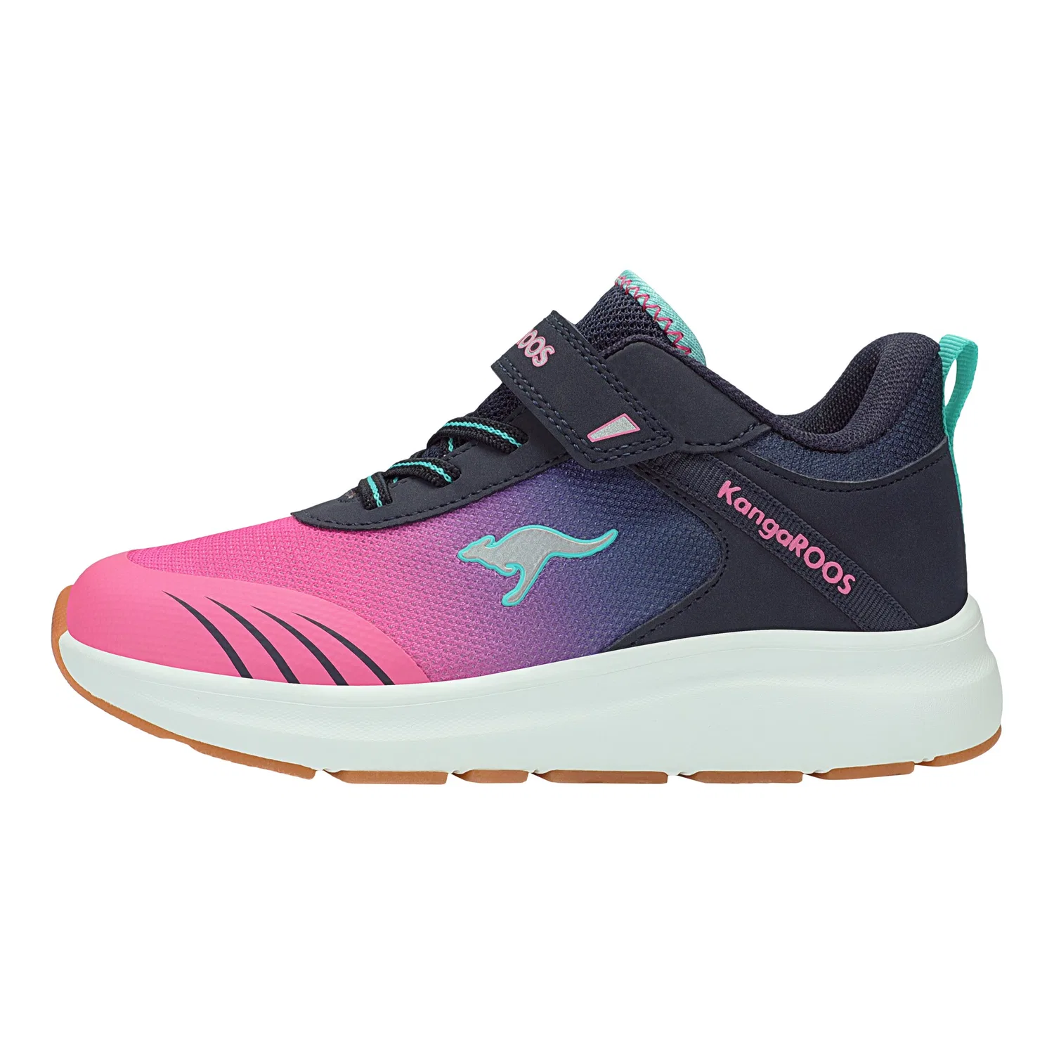 Детские спортивные кроссовки с технологией KANGACUSH KangaROOS, Dark Navy/Daisy Pink — фото 2
