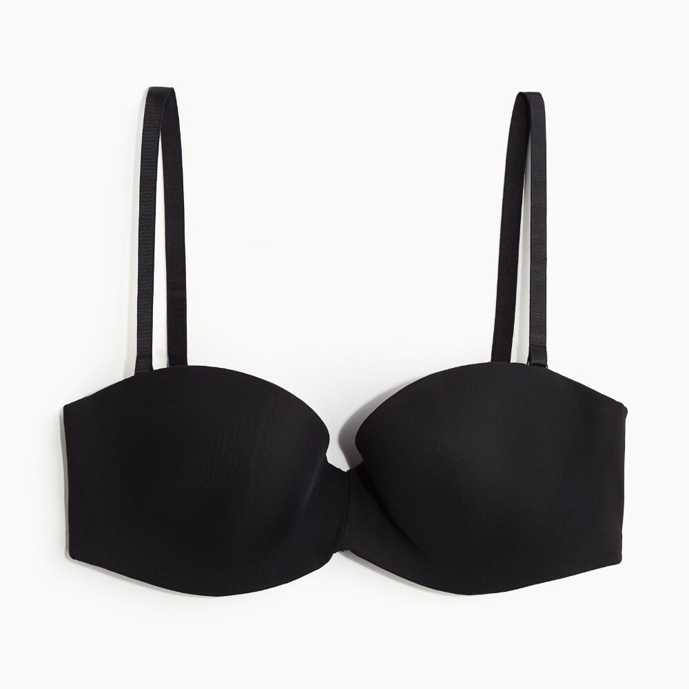 

Бюстгальтер H&M Padded Microfiber Balconette, черный