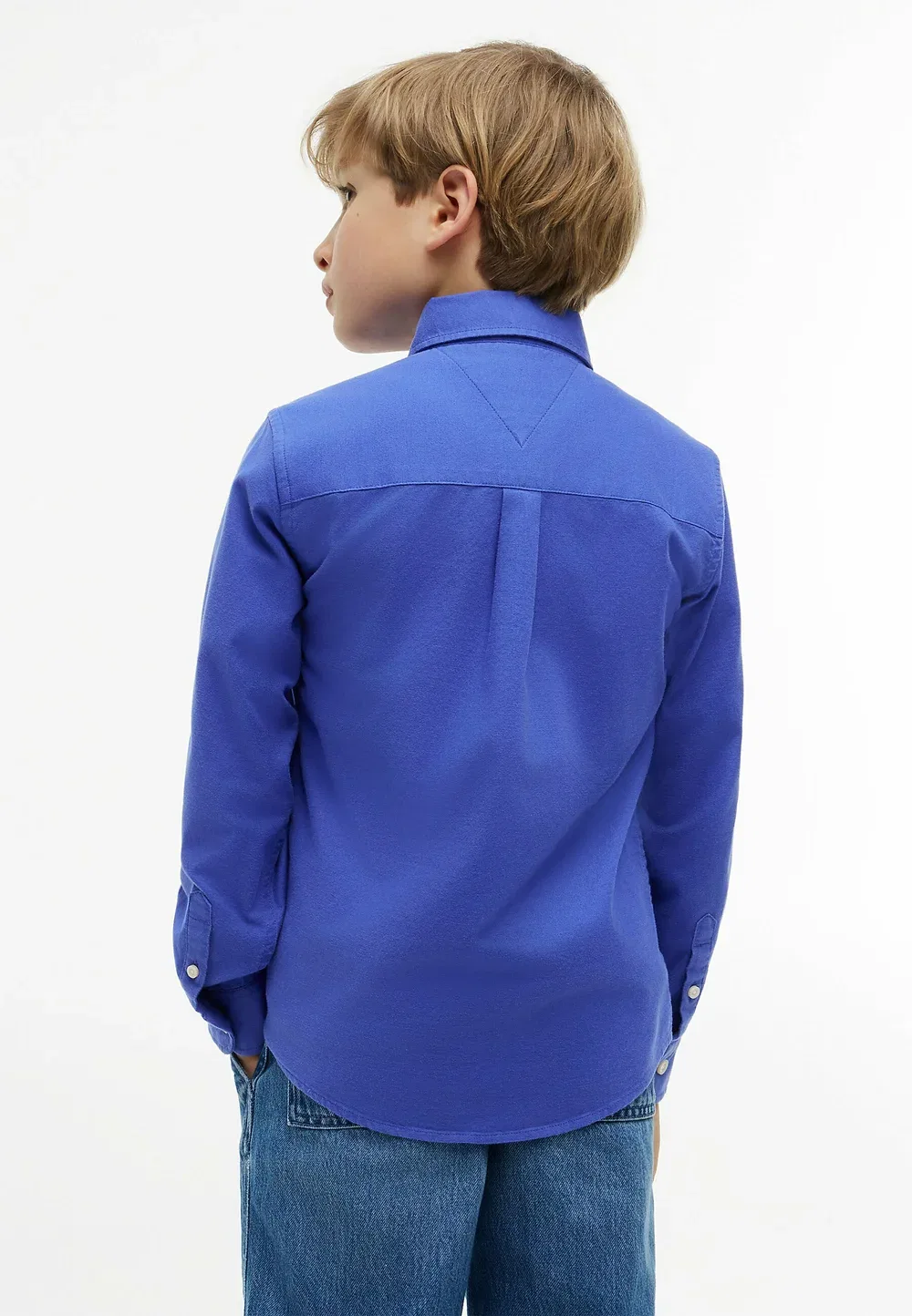 Рубашка с флагом Оксфорд (длина) - рубашка Tommy Hilfiger, Noble Blue — фото 3