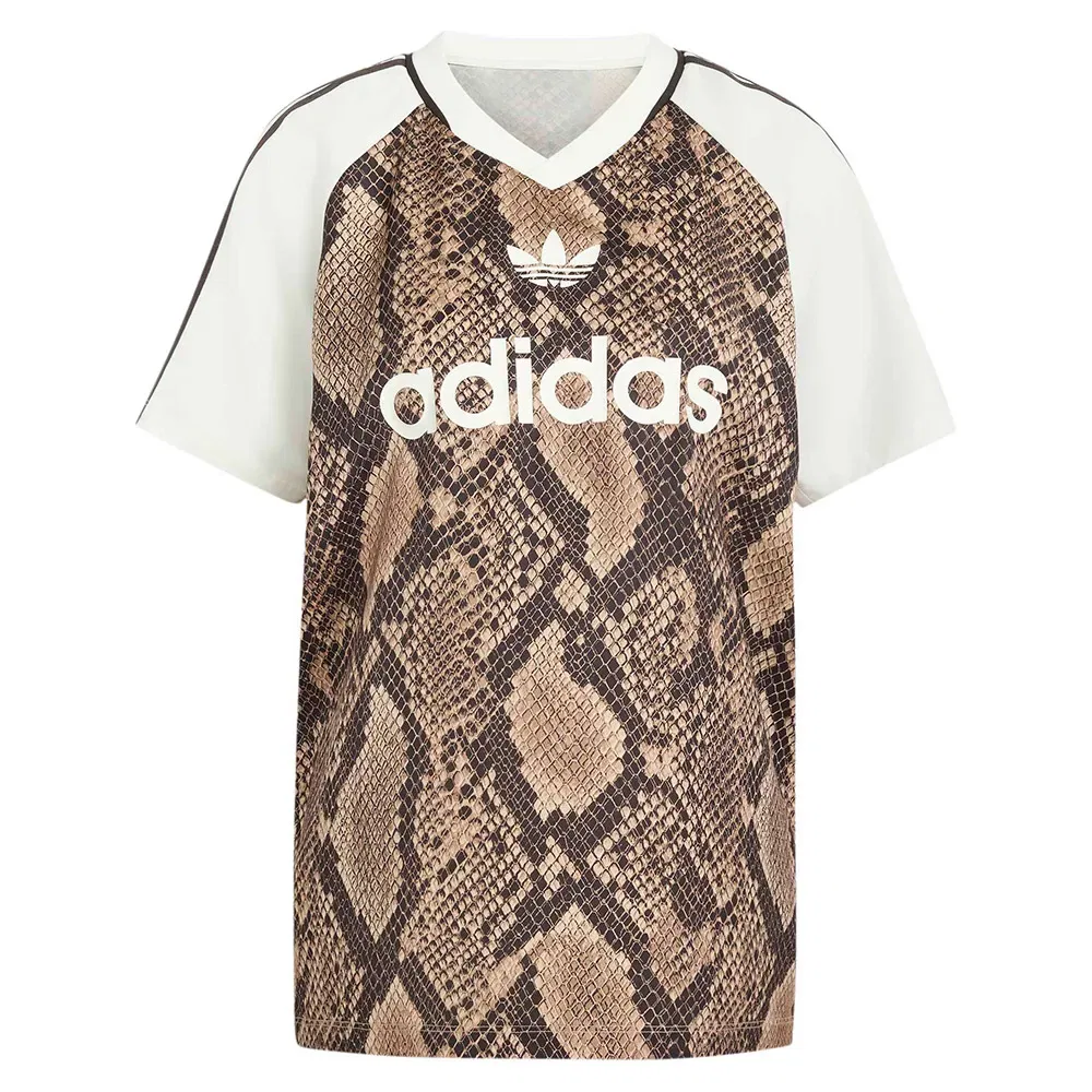 Футболка с коротким рукавом с принтом змеи Adidas Originals, коричневый — фото 3