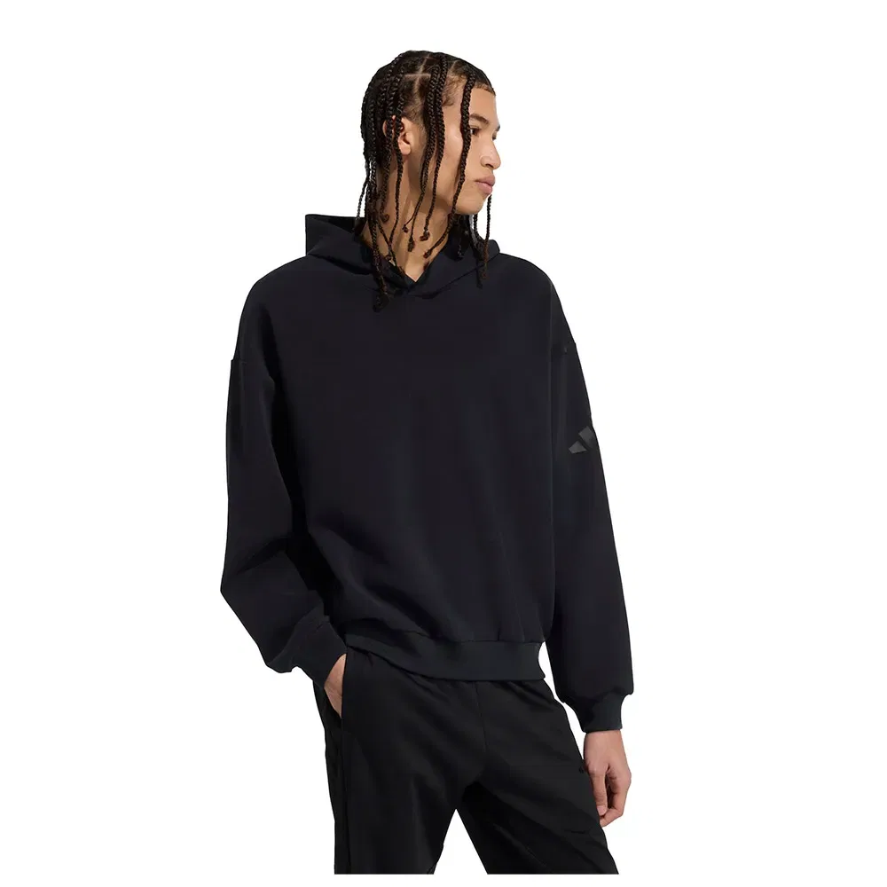 Худи Soft Luxe Adidas, черный — фото 4