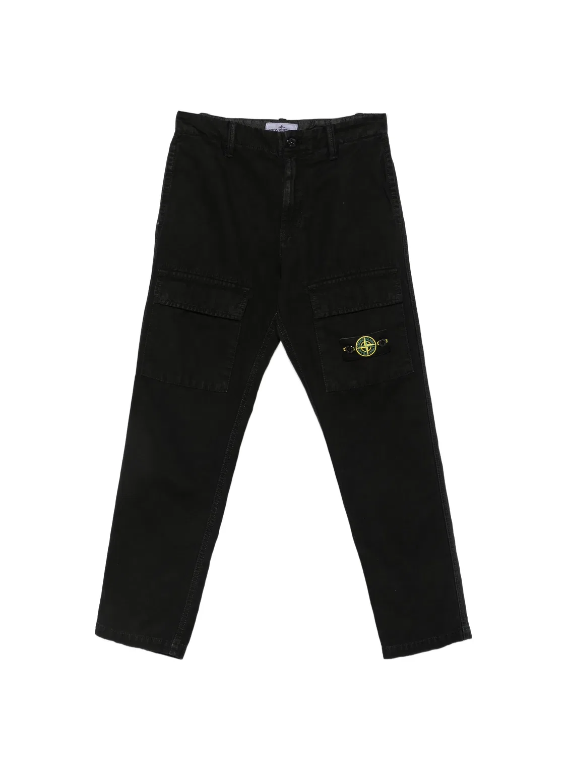 Брюки с карманами и петлями для ремня Stone Island Junior, черный