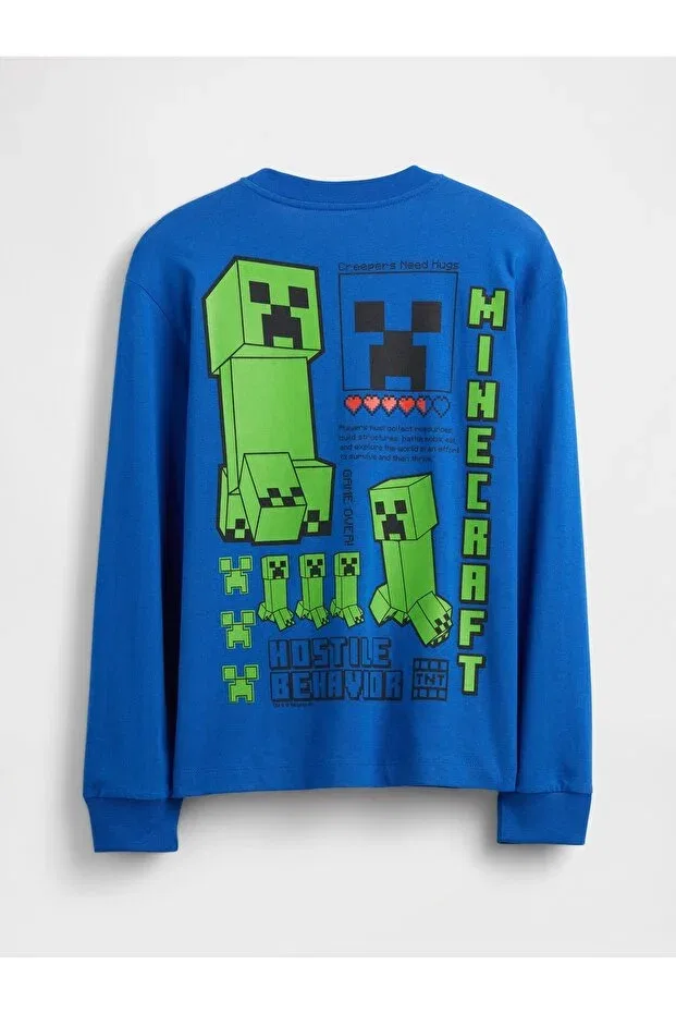 Детские свитшот для мальчиков с принтом Relaxed Fit Gap, Blue — фото 2