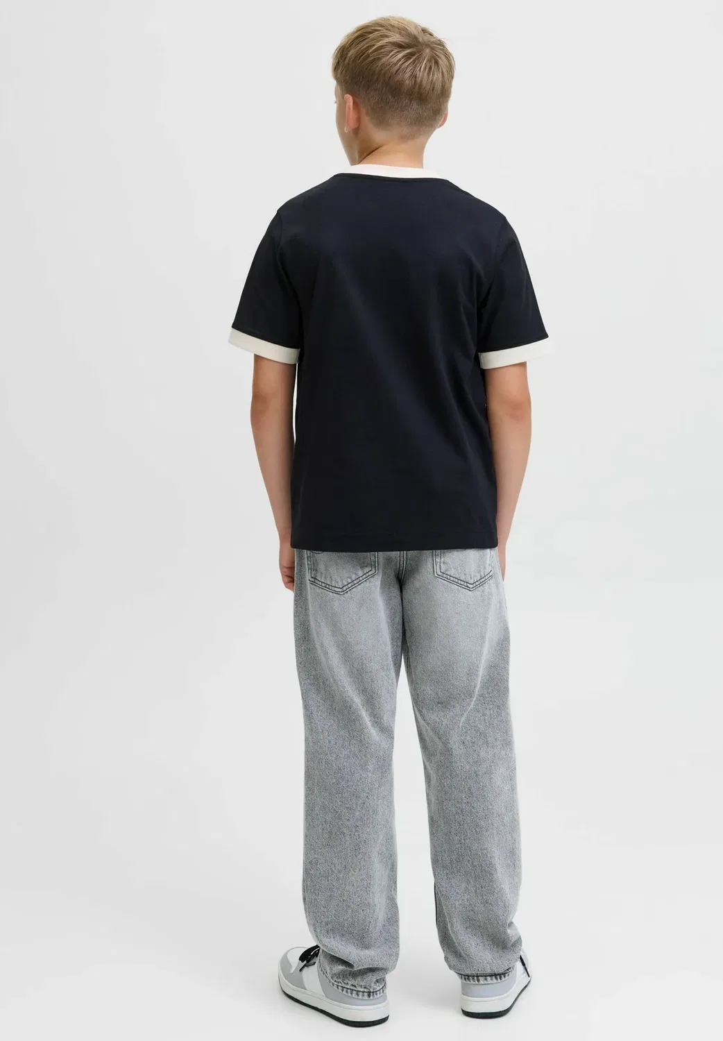 Свободный крой jjichris jjoriginal at 164 jnr junior - джинсы свободного кроя Jack & Jones Junior, Grey Denim — фото 3
