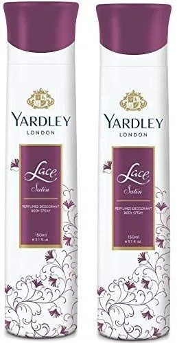 Дезодорант парфюмированный Yardley London Lace Satin, 150 мл, упаковка 2 шт Billion Deals