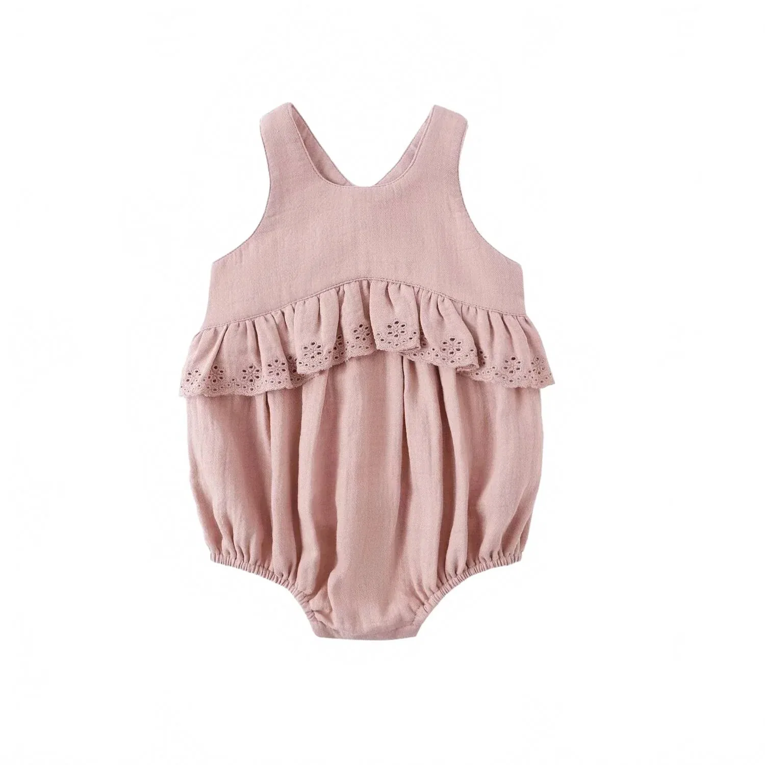 Детский боди-комбинезон для девочек с оборкой Penny Romper Quincy Mae, Mauve