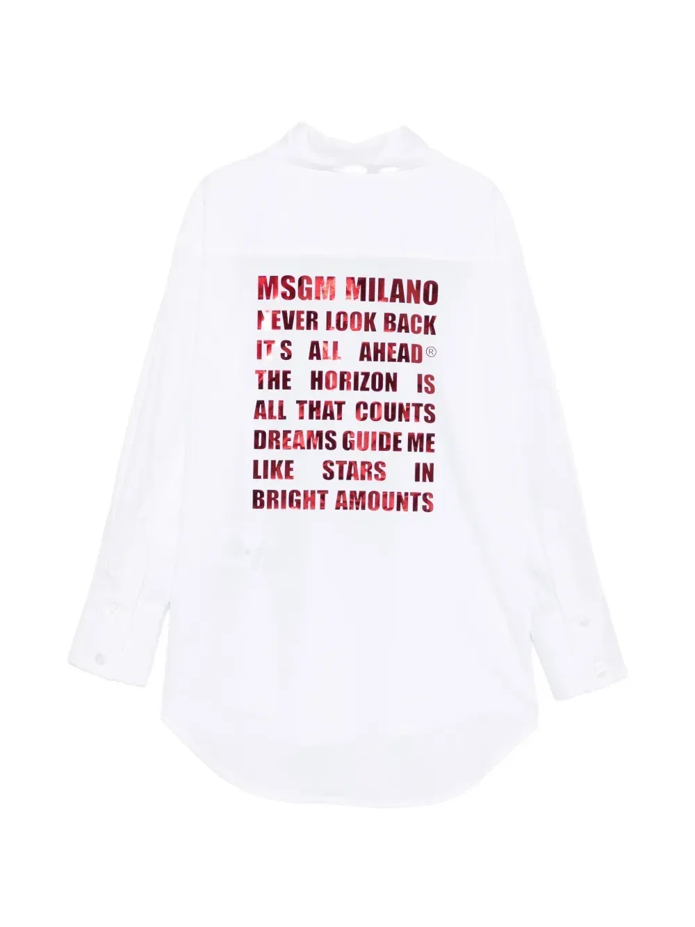 Рубашка с длинным рукавом и логотипом Msgm Kids, белый — фото 2