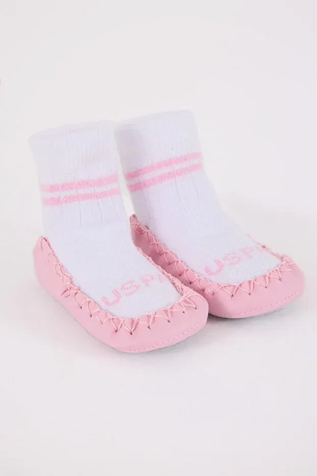 Детские носки для девочек хлопковые U.S. Polo Assn., White-Pink — фото 3