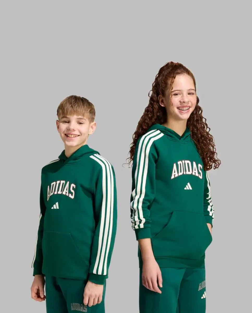 Детская кофта с капюшоном из футера Seasonals Collegiate adidas, Verde