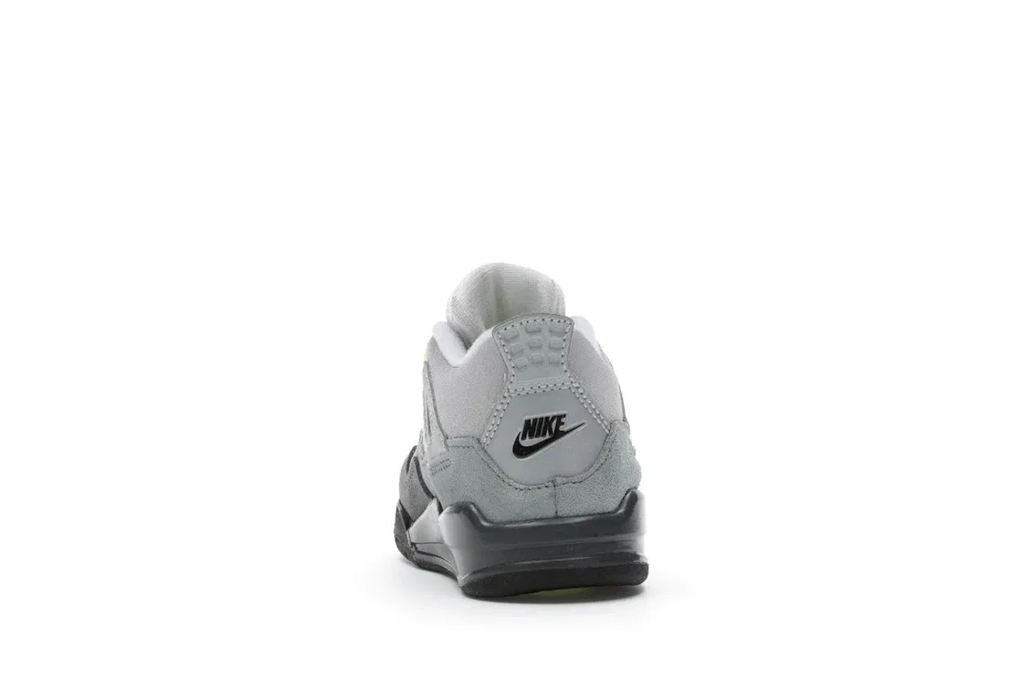 Детские кроссовки с принтом Jordan 4 Retro SE 95 Neon, Cool Grey/Volt-Wolf Grey-Anthracite — фото 4