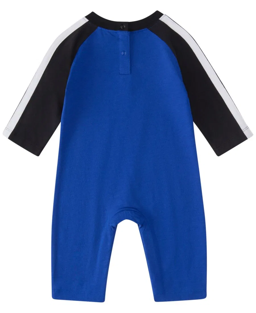 Детский комбинезон-слип с длинным рукавом, с принтом, Classic Raglan adidas, Bright Blue — фото 2