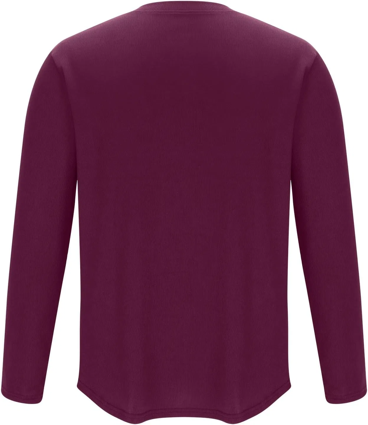 Мужская облегающая футболка с длинным рукавом Slim Fit, Wine — фото 4