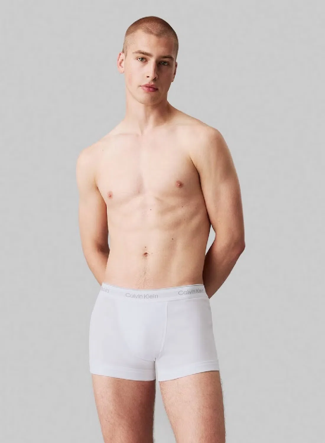 Трусы-боксеры хлопковые комплект 3 шт. Cotton Classics Calvin Klein, черный/серый/белый — фото 2