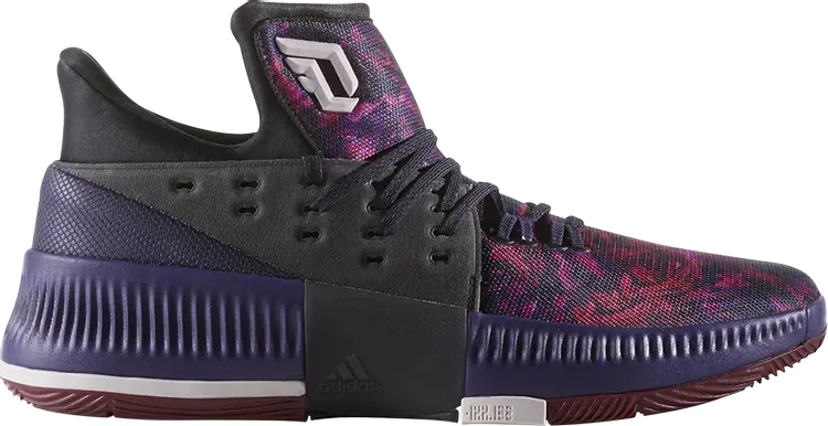 Кроссовки Adidas Dame 3, фиолетовый/черный — фото 2