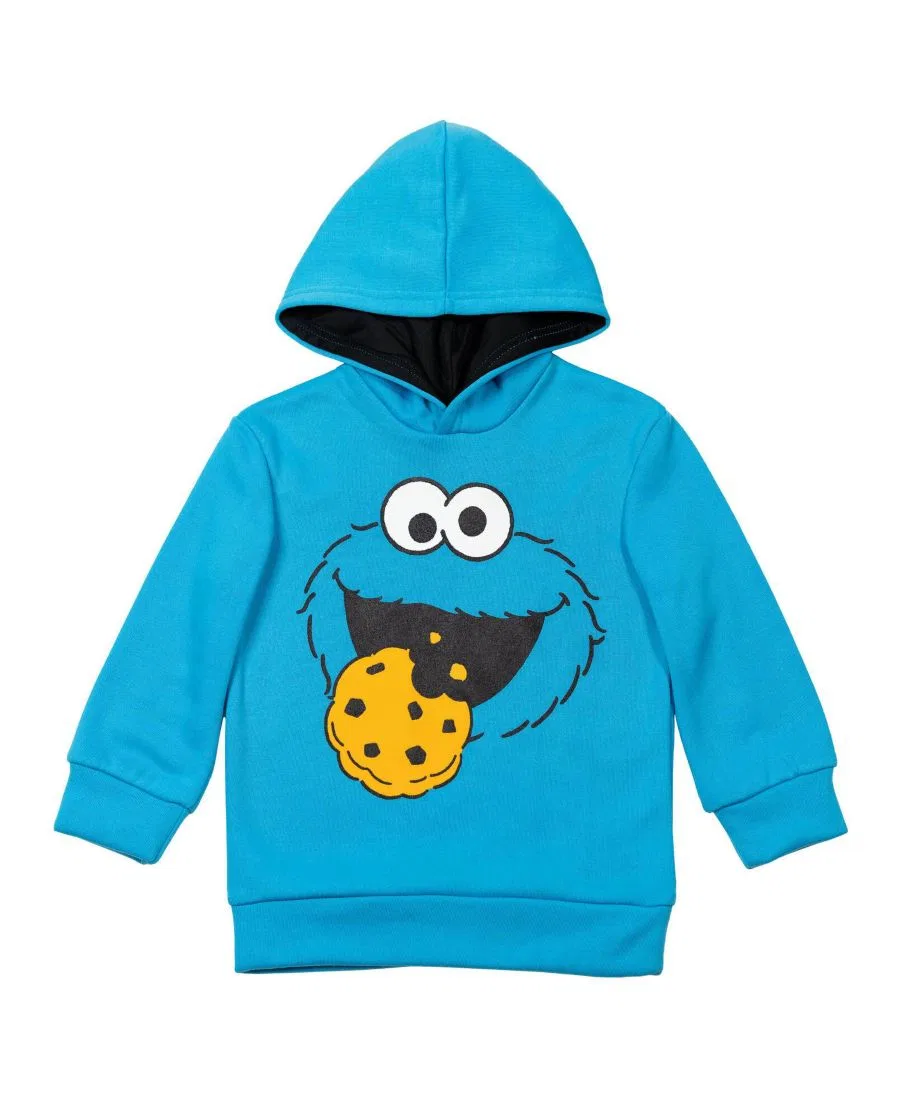 Худи из флиса с капюшоном, с длинным рукавом Sesame Street, Cookie Monster