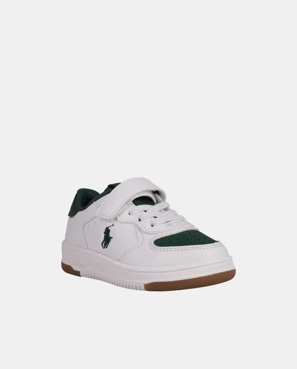 Детские кроссовки для мальчиков с резиновой подошвой Master Court Polo Ralph Lauren, Blanco