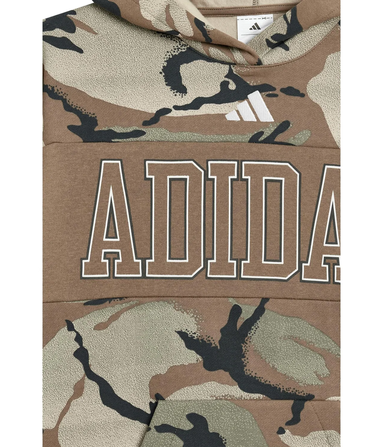 Толстовка с капюшоном AOP Color-Block Halftone Camo (для детей постарше) Adidas Kids, Khaki Six — фото 3